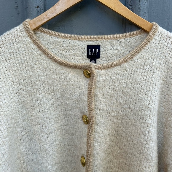 Gap Boucle Cropped Sweater Jacket, size Large - Picture 4 of 9
